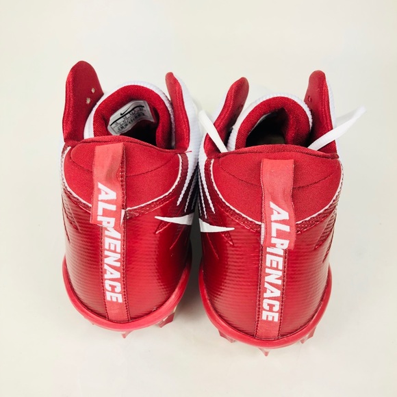 Nike Alpha Menace Pro Mid Football Cleats Red 15 - Picture 4 of 7